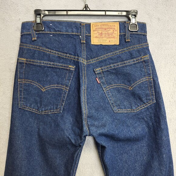 Levi’s 505-0216 Jeans 29x33 Dark Wash Straight Leg Denim USA Made 80s TAG 29X34 - Picture 4 of 12